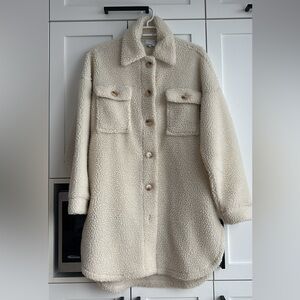 Cream Sherpa Jacket Oversize